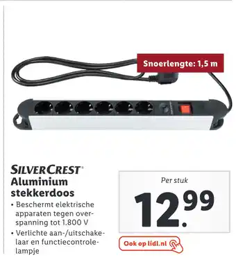 Lidl Silvercrest aluminium stekkerdoos aanbieding