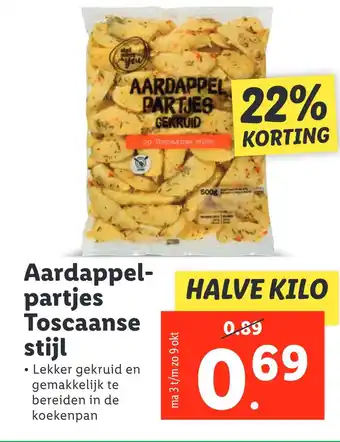 Lidl Aardappel- partjes toscaanse stijl aanbieding