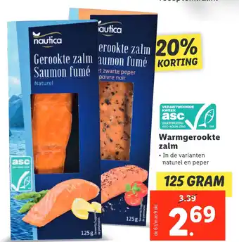 Lidl Warmgerookte zalm aanbieding