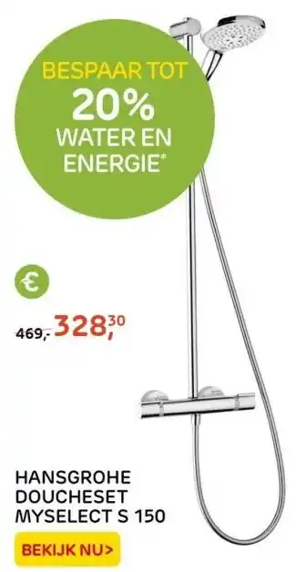 Praxis Hansgrohe doucheset myselect s 150 aanbieding