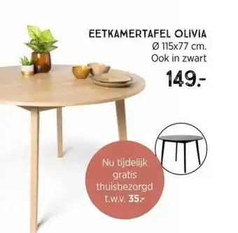 Xenos Eetkamertafel olivia aanbieding