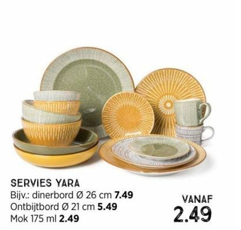 Xenos Servies yara aanbieding