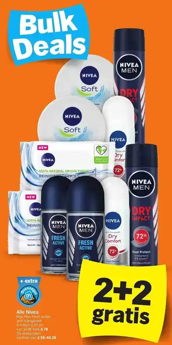 Albert Heijn Alle nivea 2+2 gratis aanbieding