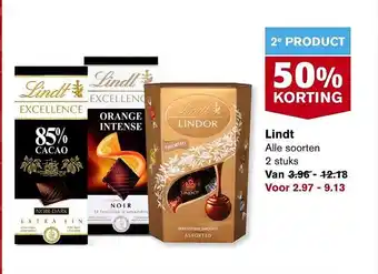 Hoogvliet Lindt 50% korting aanbieding