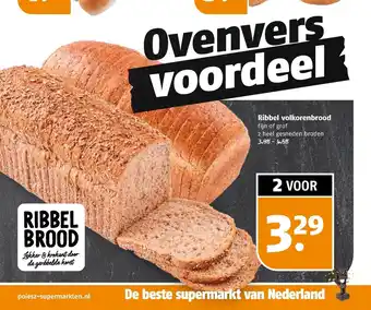 Poiesz Ribbel volkorenbrood aanbieding