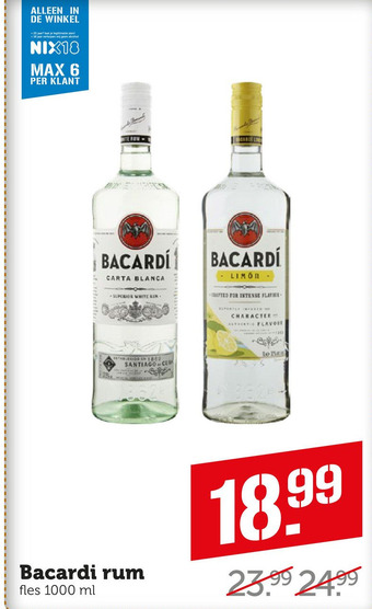 Coop Bacardi rum aanbieding
