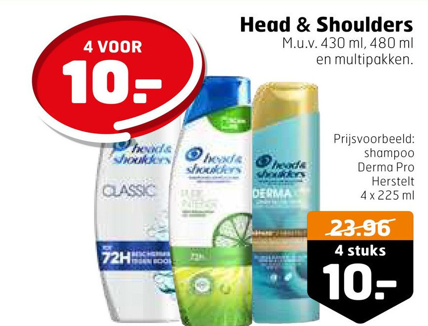 Head & shoulders aanbieding bij Trekpleister