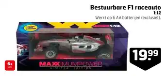 Trekpleister Bestuurbare f1 raceauto 1:12 aanbieding