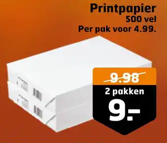 Trekpleister Printpapier 500 vel aanbieding