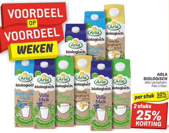 Dekamarkt Arla biologisch aanbieding