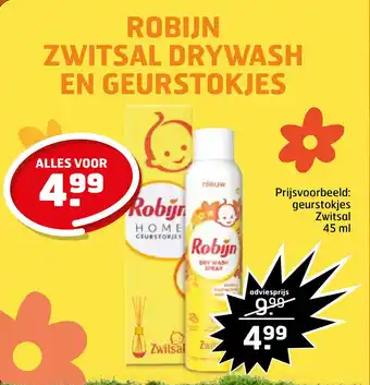 Trekpleister Robijn zwitsal drywash en geurstokjes aanbieding