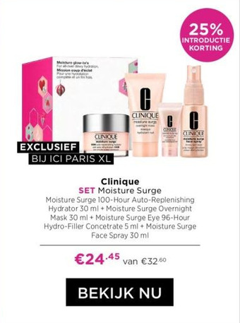 ICI Paris XL Clinique set moisture surge aanbieding
