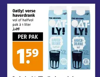 Poiesz Oatly! verse haverdrank 1 liter aanbieding