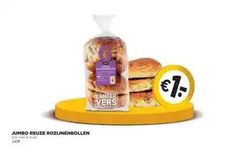 Jumbo Reuze rozijnenbollen 4 stuks aanbieding