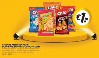 Jumbo Chio heartbreakers, Pom-bar, donuts of popcorn aanbieding