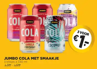 Jumbo Cola met smaakje 330ML aanbieding