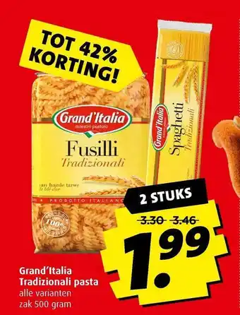 Boni Grand'italia tradizionali pasta tot 42% korting aanbieding