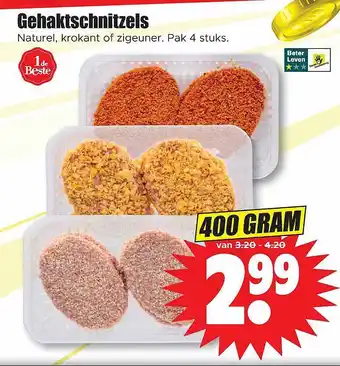 Dirk Gehaktschnitzels naturel, krokant of zigeuner aanbieding