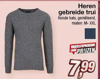 Kik Heren gebreide trui aanbieding