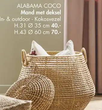 Casa ALABAMA COCO Mand met deksel aanbieding