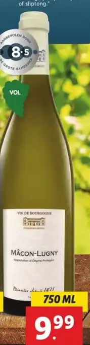 Lidl Mācon lugny vin de bourgogne 2021 collin bourissel aanbieding