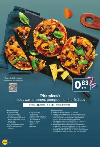 Lidl Pita pizza's aanbieding