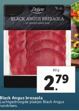Lidl Black angus bresaola aanbieding