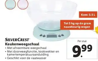 Lidl Silvercrest keukenweegschaal aanbieding