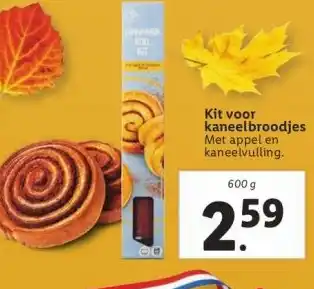 Lidl Kit voor kaneelbroodjes aanbieding