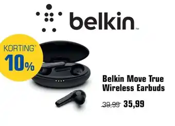 Primera Belkin move true wireless earbuds aanbieding