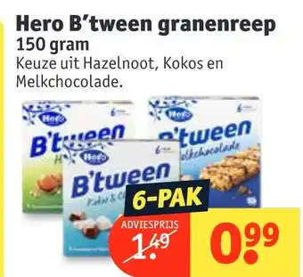 Kruidvat Hero B'tween granenreep 150 gram aanbieding