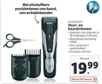 Lidl Silvercrest Haar- En Baardtrimmer aanbieding