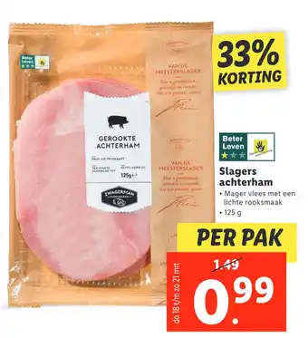 Lidl Slagers achterham 125 g aanbieding