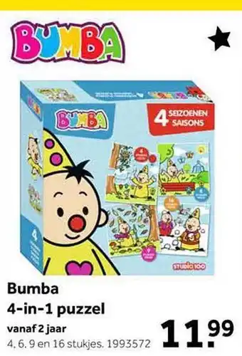 Intertoys Bumba 4-in-1 puzzel aanbieding