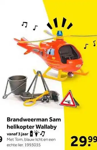 Intertoys Brandweerman sam helikopter wallaby aanbieding