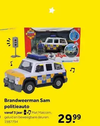 Intertoys Brandweerman sam politieauto aanbieding
