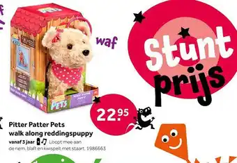 Intertoys Pitter patter pets walk along reddingspuppy aanbieding