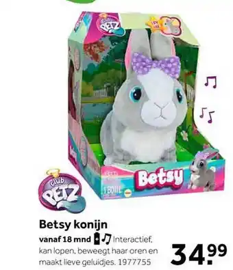 Intertoys Betsy konijn aanbieding