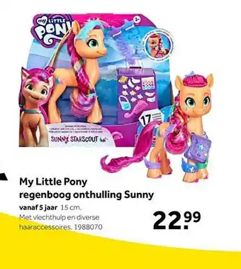 Intertoys My little pony regenboog onthulling sunny aanbieding