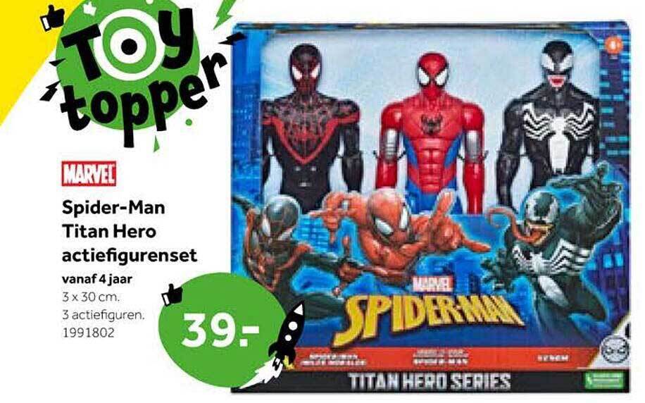 Spider-man titan hero actiefigurenset aanbieding bij Intertoys