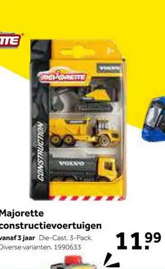 Intertoys Majorette constructievoertuigen aanbieding