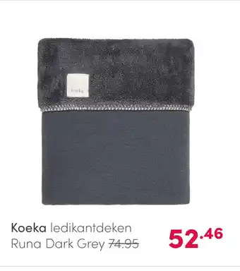 Baby & Tiener Koeka ledikantdeken Runa Dark Grey aanbieding