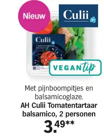 Albert Heijn AH Culii Tomatentartaar balsamico, 2 personen aanbieding