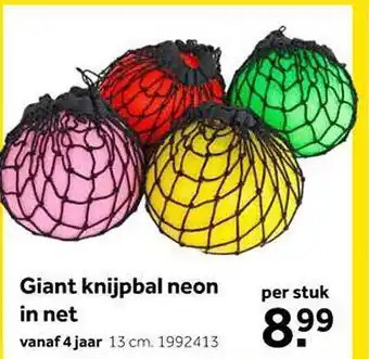 Intertoys Giant knijpbal neon in net aanbieding