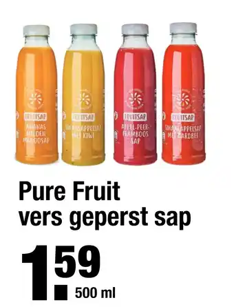 ALDI Pure Fruit vers geperst sap 500 ml aanbieding