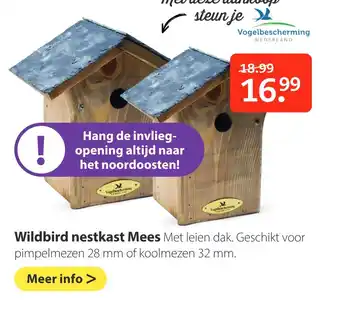 Pets Place Wildbird nestkast Mees 28 mm of koolmezen 32 mm aanbieding