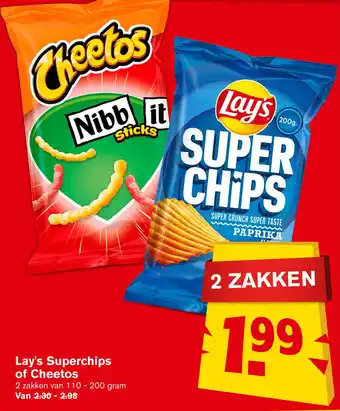 Hoogvliet Lay's Superchips of Cheetos aanbieding