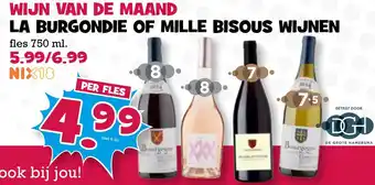 Boon`s Markt La Burgondie of Mille Bisous wijnen 750ml aanbieding