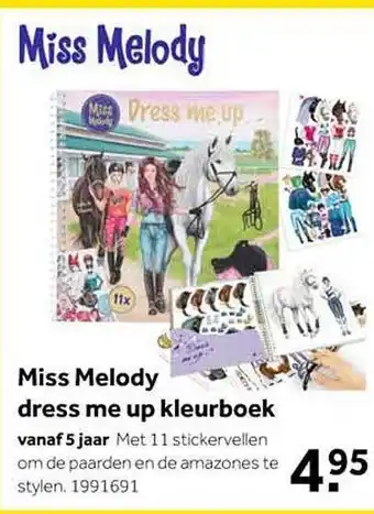 Intertoys Miss melody dress me up kleurboek aanbieding