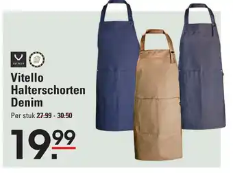 Sligro Vitello halterschorten denim aanbieding